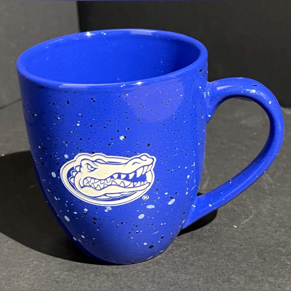 University of Florida UF Gators Mug Blue Speckled Ceramic Bistro Coffee Cup‎
